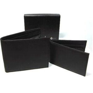 Buxton Men's Black Leather Wallet